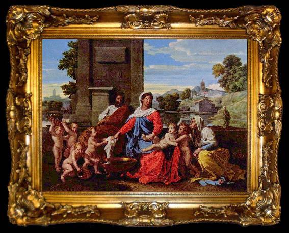 framed  Nicolas Poussin Heilige Familie, ta009-2